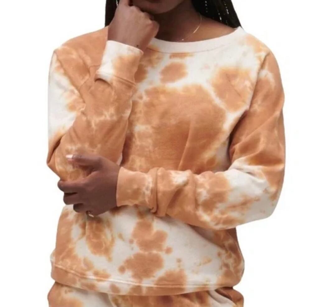 Mate the Label Women's Organic Terry Tie Dye Raglan Pullover Sweatshirt Size XS